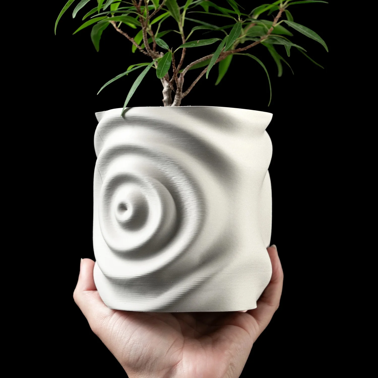 

Modern Minimalist 3D Printed Plant Pot – Biodegradable Flower Planter for Home Decor, Eco-Friendly Sustainable Gift (Waterdrop)