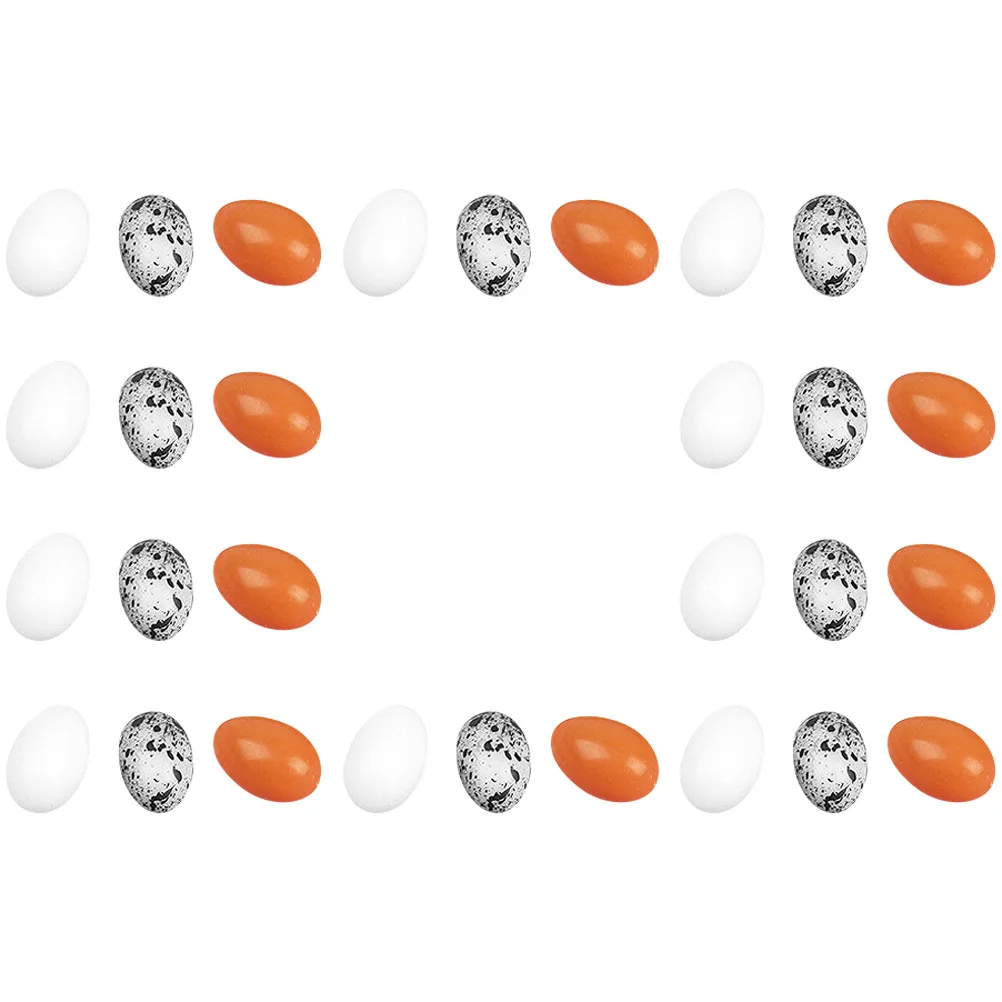 

30 Pcs Imitation Eggs Toys for Toddlers Micro Miniature Plastic Decorations Adorable Models Fake Decors Artificial