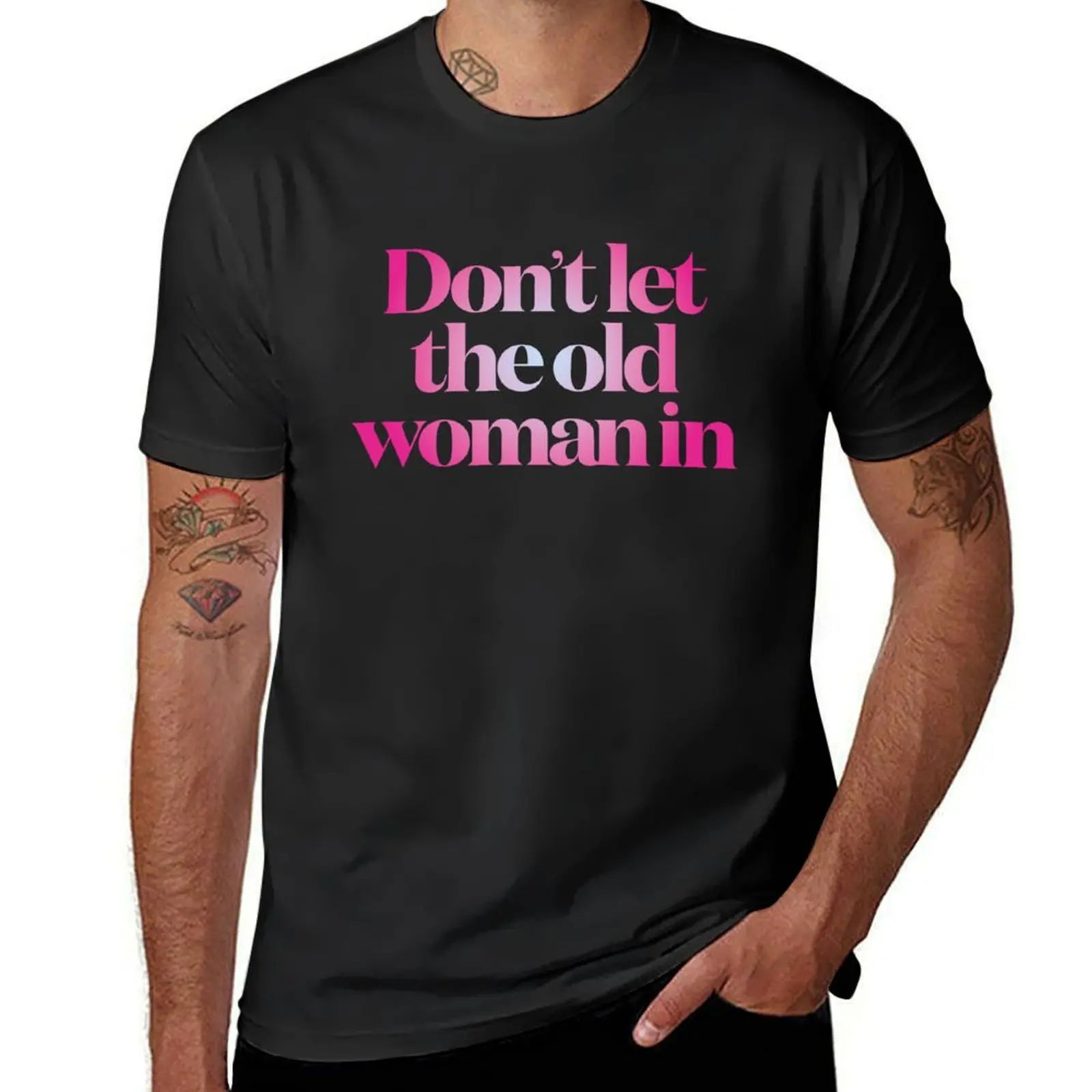 Don't let the old woman in v.5 T-Shirt blanks sports fans boys whites sublime mens t shirts