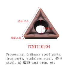 YRFL 5PCS CNC Insert Triangle Inner Hole Turning Tool Grain TCMT 110204 TCGT 16T304 Boring Small Triangle Carbide Inserts