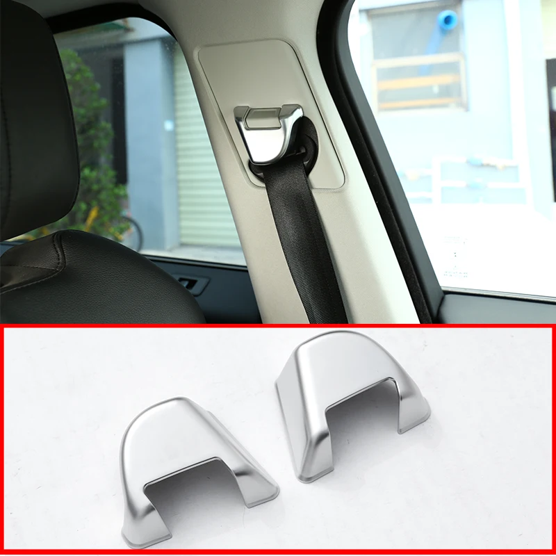 For Land Rover Range Rover Sport 2014 2015 2016 2017 Car Styling Matte Chrome Safety Belt Cover Button Trim Sticker Accessories