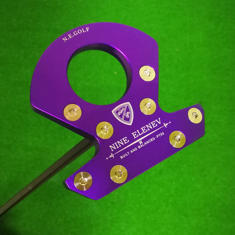 

NE DF3 Golf Putter | Auto-Balance, CNC Milled, Matte Black Steel Shaft, Black/Blue/Purple,32-36‘’Length Option
