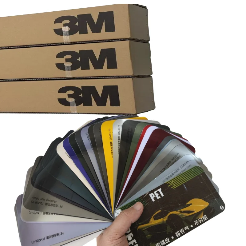 3M Liquid Metal Effect PET Car Wrap Film Self Adhesive Color Change Vinyl for Auto Motorcycle Truck Easy Install Removable