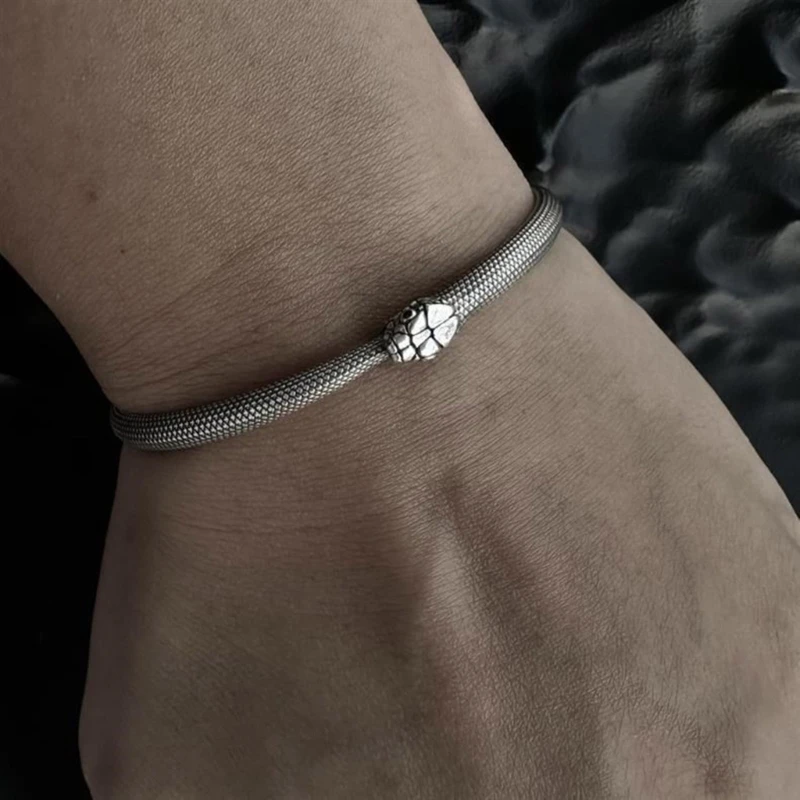  Ouroboros Serpents Bracelet Handcrafted Alloy Jewelry Fashion Snake Shaped Bangle