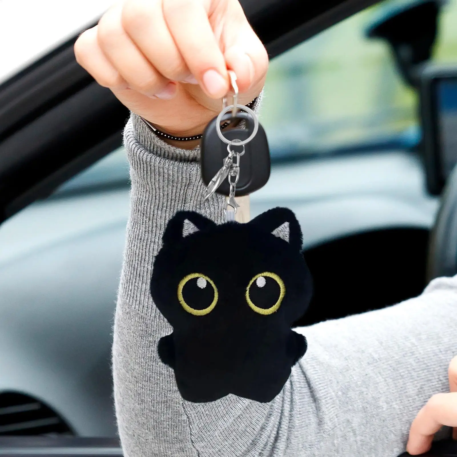 Gevulde Kat Hanger 12 cm/4.7 inch Leuke Pluche Sleutelhanger Pop Knuffels Sleutel Accessoires Rugzak Decoratie Voor Reizen Jongens