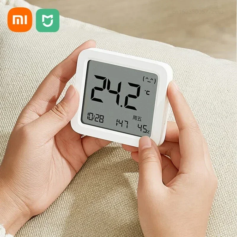 Xiaomi Mijia Intelligence Thermometer 3 Wireless Thermo-Hygrometer LCD Display Screen High Precision Indoors Mini Smart Sensor