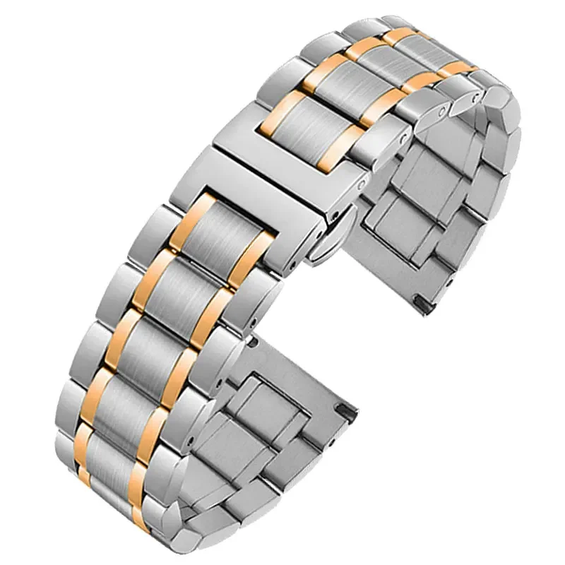 316L stainless steel strap is suitable for Tissot 1853 couturier T035 Longines Omega metal watch chain for men and women