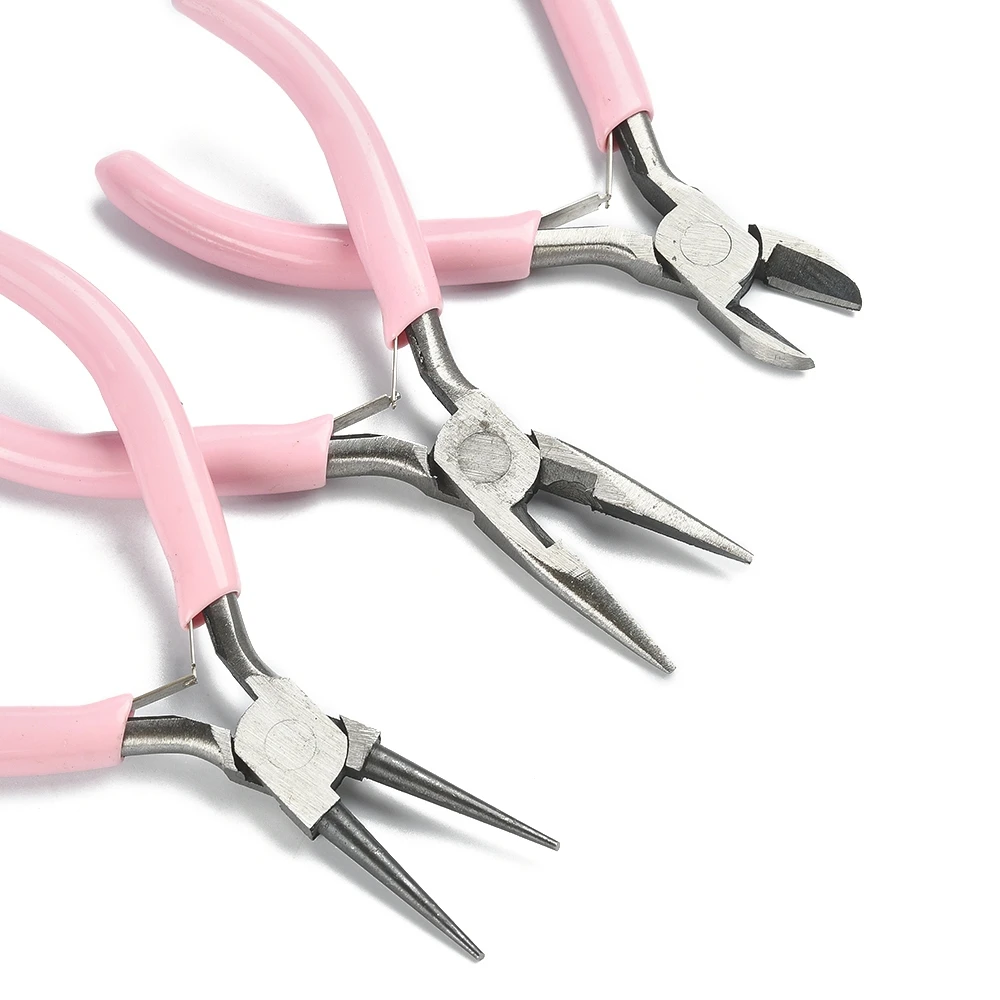 3Pcs/Set Needle Nose Pliers Round Nose Pliers Diagonal Pliers Wire Pliers DIY Jewelry Jewelry Tool Pliers