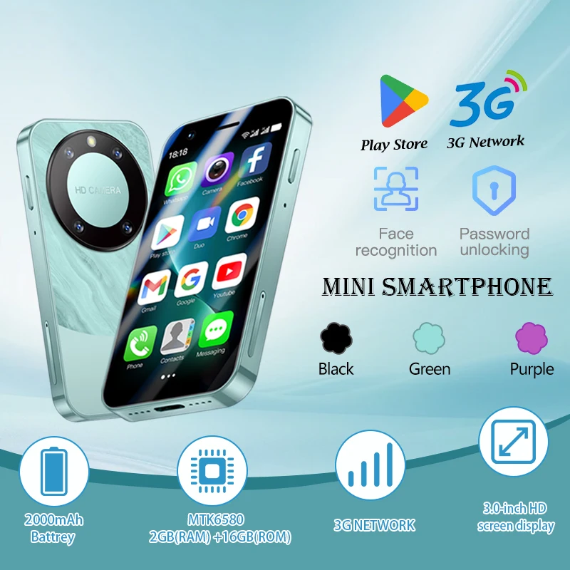 هدية عيد الميلاد لعام 2025! هاتف SOYES F8 الصغير مناسب لهواتف Android الصغيرة للأطفال. 3.0 بوصة، 2+16 جيجابايت محمول