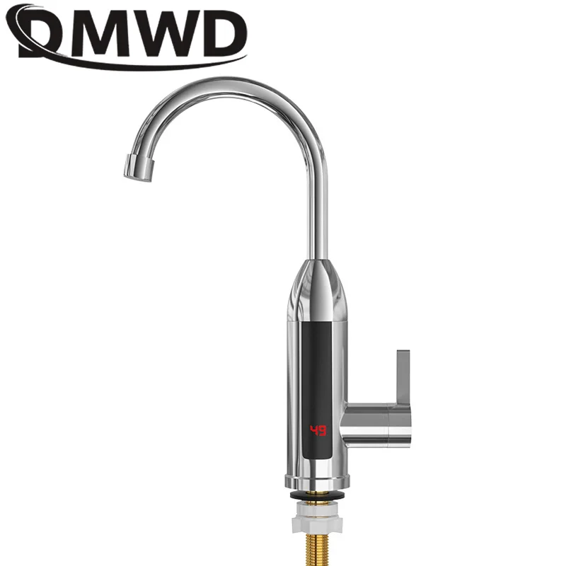 

DMWD 110V/220V Electric Faucet Water Heater Temperature Display Instant Hot Water Heaters Kitchen Tankless Water Heating EU US