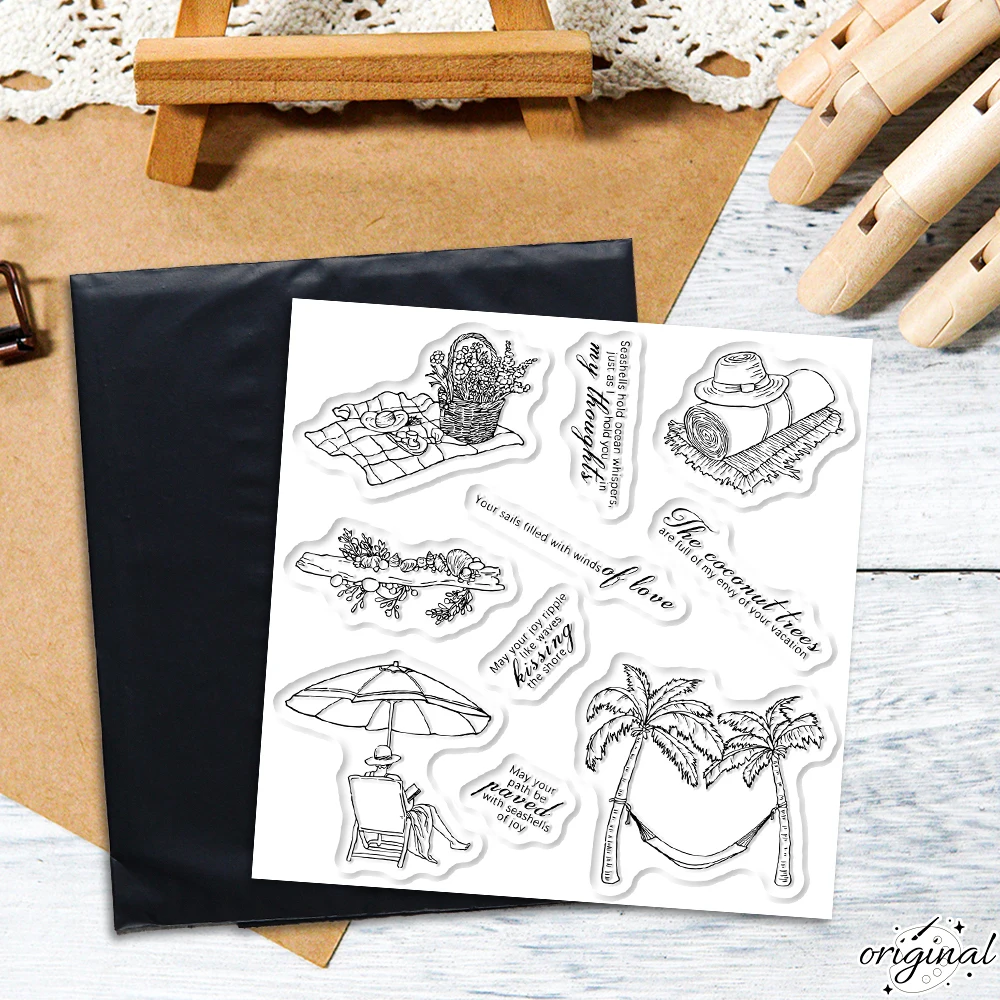 Summer Holiday Cutting Dies Cl - Clear Silicone Stamps For Card Making recension och pris