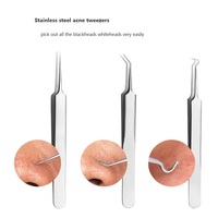 Stainless Steel Precise Blackhead Remover Tweezers Cell Tweezer Pimple Acne Needle Acne Tweezers Skin Care Beauty Clip Tool