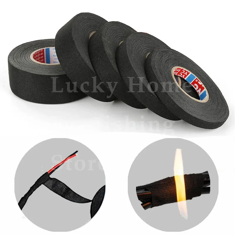 

Electric Insulating Heat-resistant Tape Auto Harness Bundle Insulation Wiring Cloth Waterproof Sealing Cable Organizer Tapes