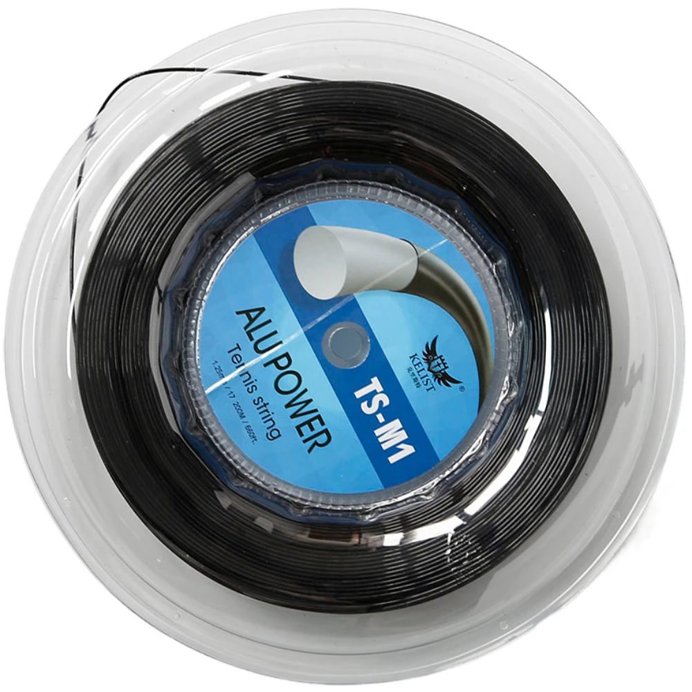 Quality Alu Power Tennis String Power Resilience 1.25MM Polyester String For Tennis Black Color