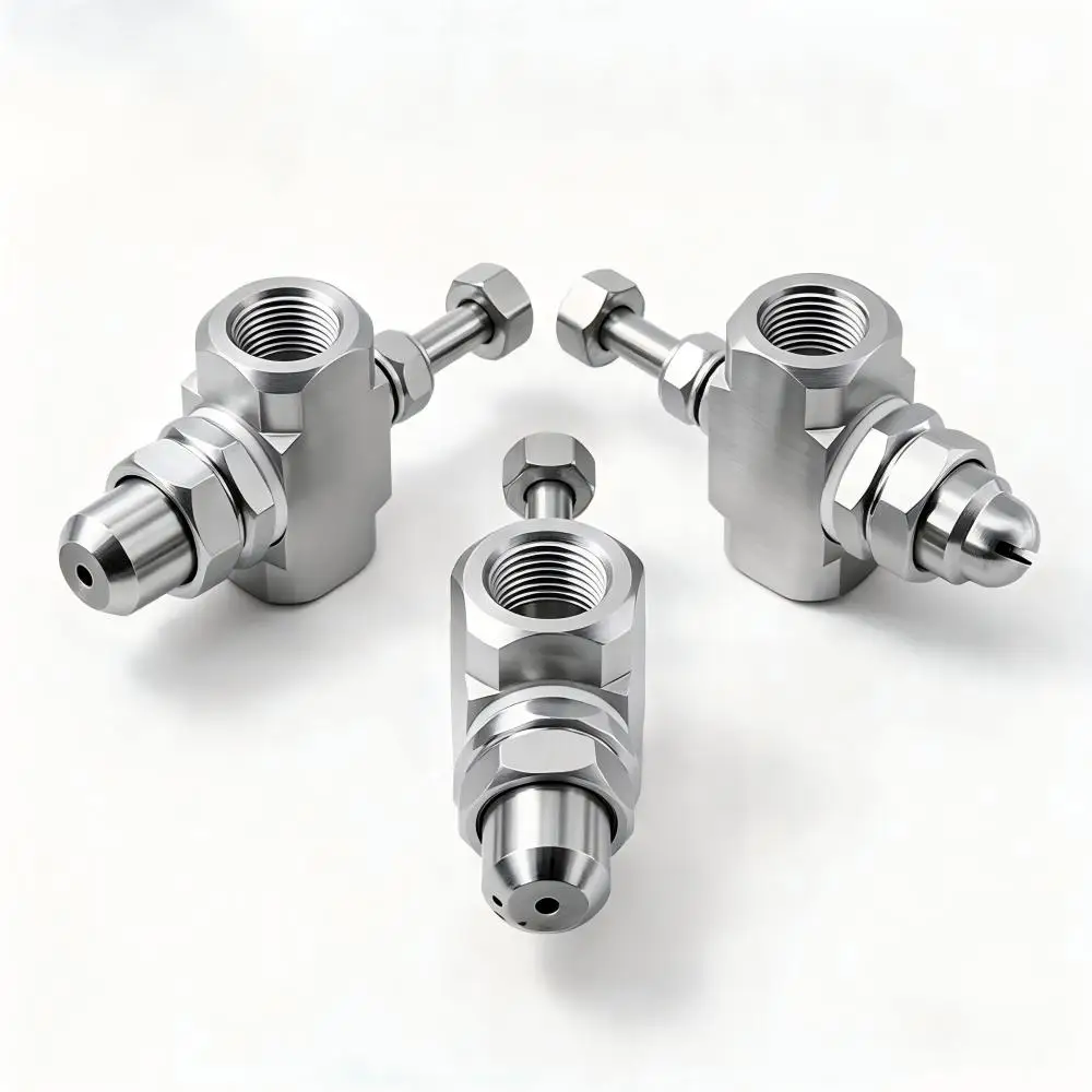 New Model 1/4 Stainless Steel Adjustable Atomizing Nozzle Two-Fluid Air-Water Mixing Cooling Humidifying Dust Removal