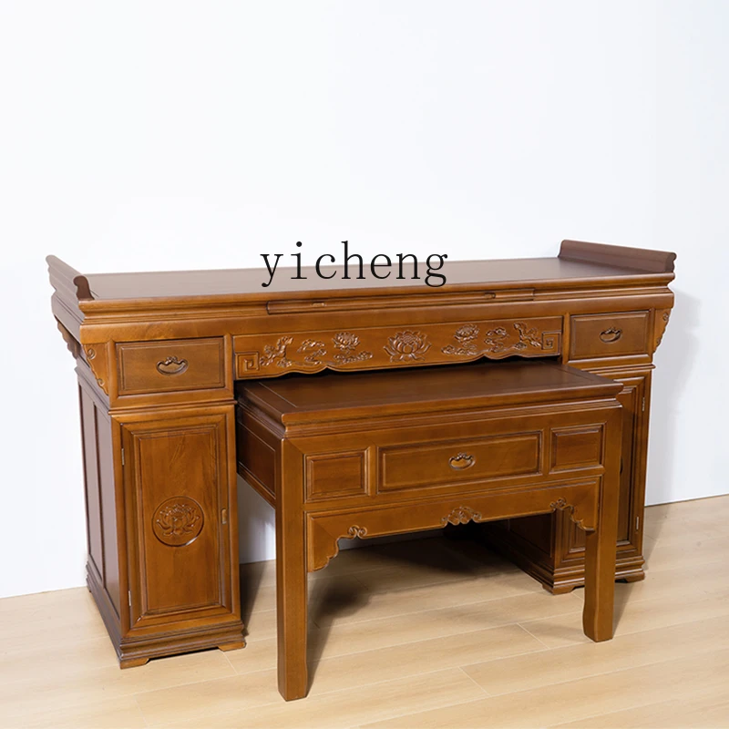 

ZK solid wood strip case household new Chinese table table table hall house for Taiwan feng shui