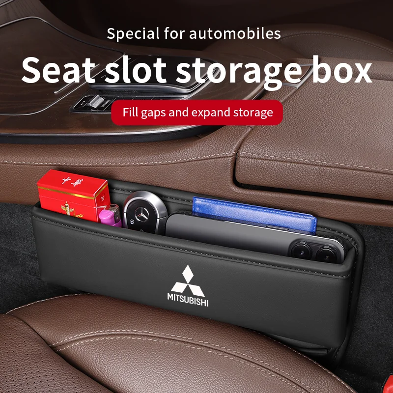 

For Mitsubishi Outlander Pajero Asx Lancer Evolution X Ralliart L200 Colt Triton Car Seat Gap Multifunction Crevice Storage Box