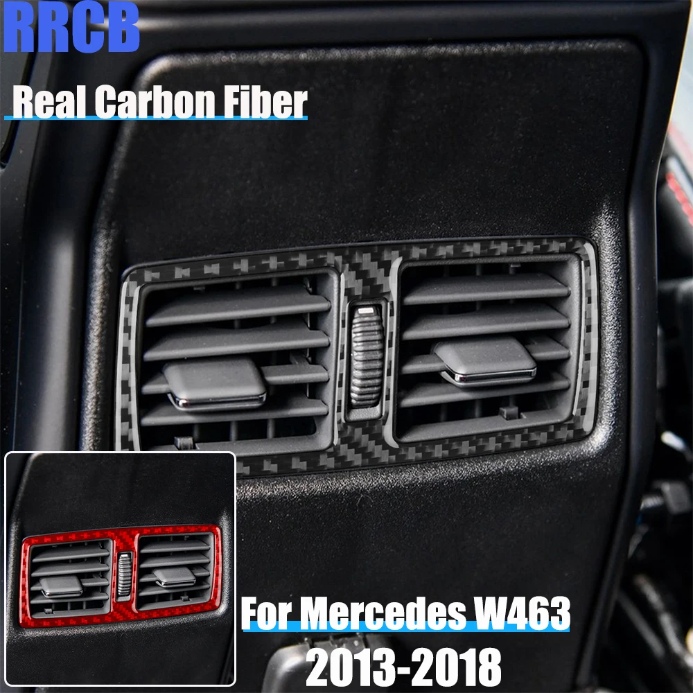 

Real Carbon Fiber Car Accessories Rear Air Vent Soft Cover Sticker For Mercedes Benz G Class W463 G500 G63 G65 G350d 2013-2018