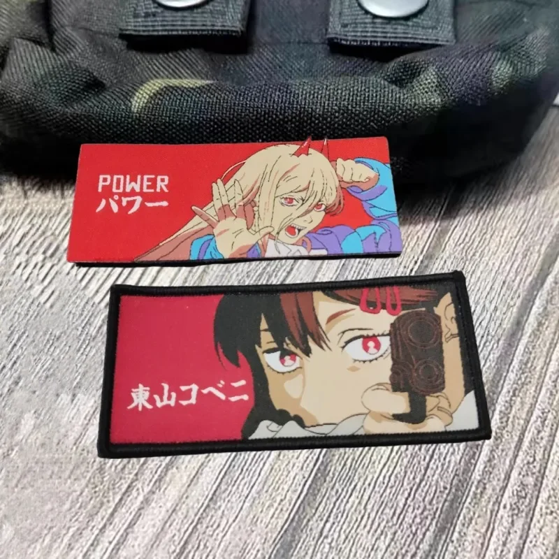 Electric Saw Man Anime Cartoon Peripheral Printing Patch Power Dongshan Weaving Mark Morale Badge Backpack Patches for Clothing