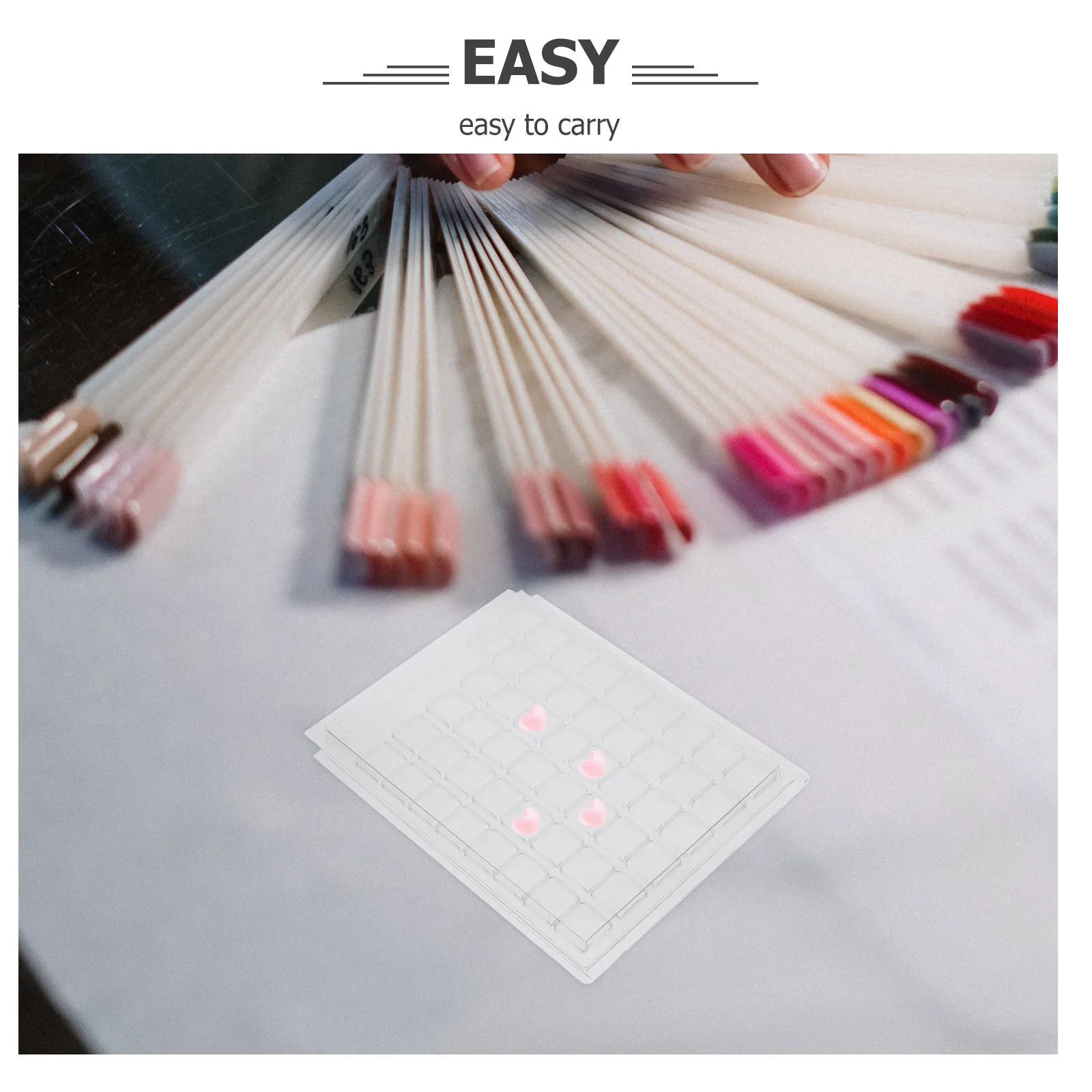 

Transparent Plastic Nail Art Storage Box Multi-Grid Organizer Portable Nail Charm Organizer Container Beads Holder