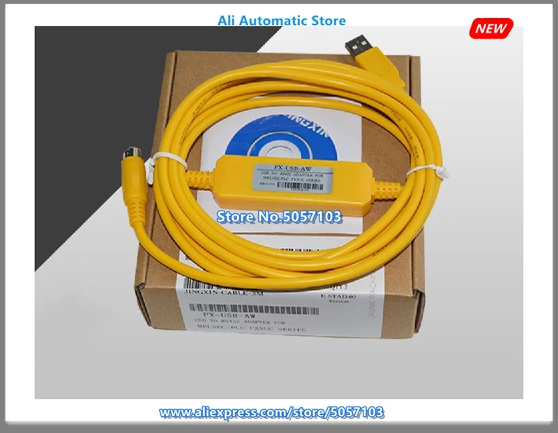 FX-USB-AW FX3U Series Programming Cable Yellow Support WIN8