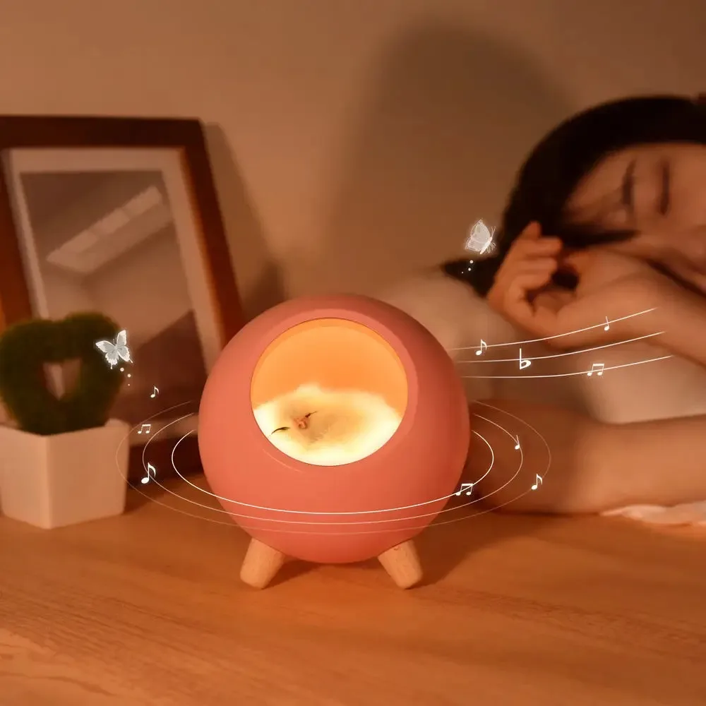 

Touch LED Cute Little Pet House LED Rechargeable Atmosphere Night Light Portable Speaker Music Led Desk Table Lights