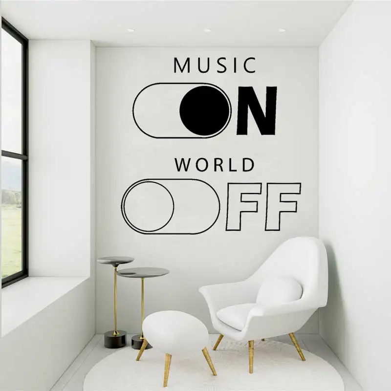 Modern Art Music Dress Up Wall Stickers Music Lover Recording Studio Live Room Teen Kids Room Bedroom Decor Vinyl Decal Gift Y8