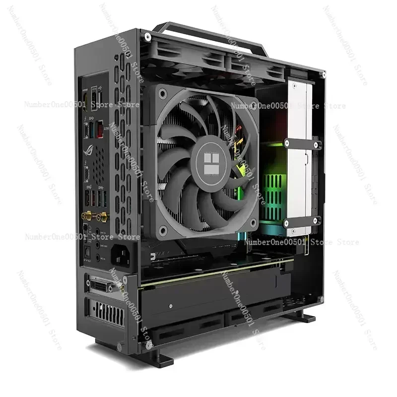 In Stock Lzmod Mini A24-V5 2.0 Dual Slot Single Display 1U Power Supply ITX Chassis Double-Sided Chamfering