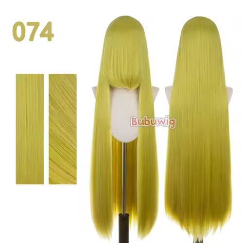 Bubuwig Synthetic Hair 100cm Long Straight Pure Color Cosplay Wigs Over 100 Colors Black White Red Blue Brown Wig Heat Resistant - Image 38