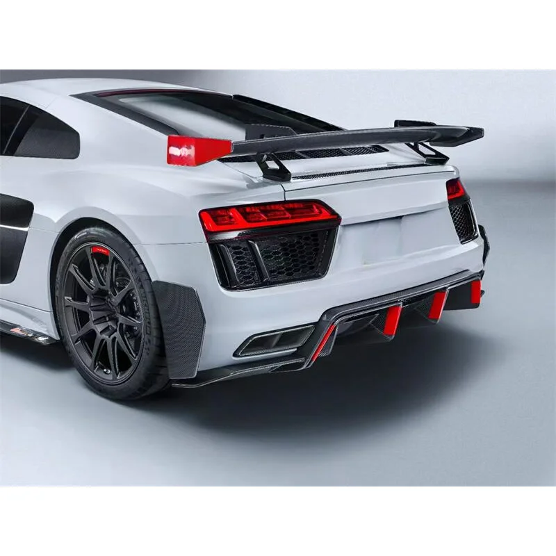 Carbon Fiber Body Kit R8 2017-2023 Front Rear Lip Side Skirts Spoilers Auto Mod Parts