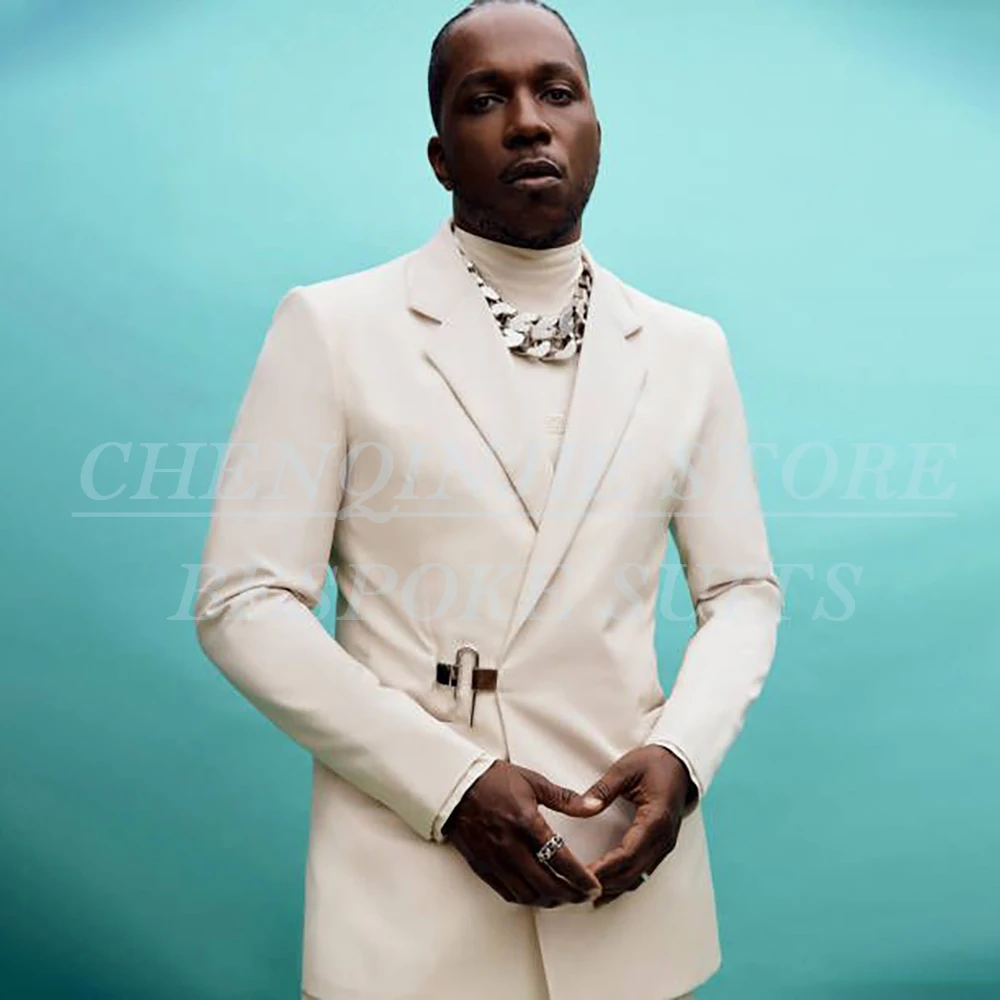 

Fashion Men's Suits Solid Color Regular Fit Evening Blazer Wedding Groomsmen 2 Piece Jacket Pants Customized Outfits