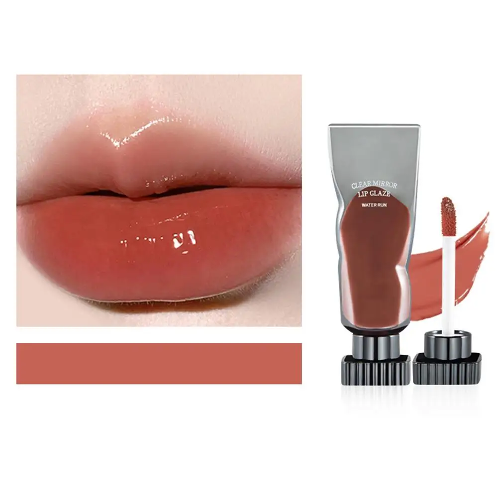 Mirror Water Lip Gloss Black Ice Cube Tube idratante Liquid Makeup Gloss rossetto corea Up Lasting Lip labbra lunghe grassocce Y9J2