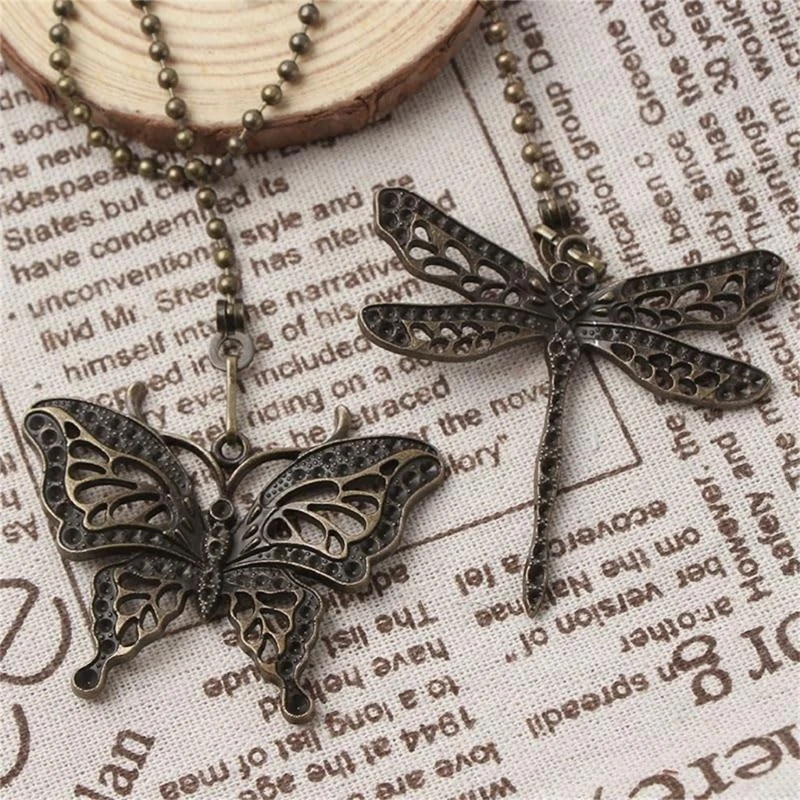 2pieces Dragonflies พัดลมพัดลมดึงโซ่เครื่องประดับสำหรับพื้นที่รับประทานอาหาร