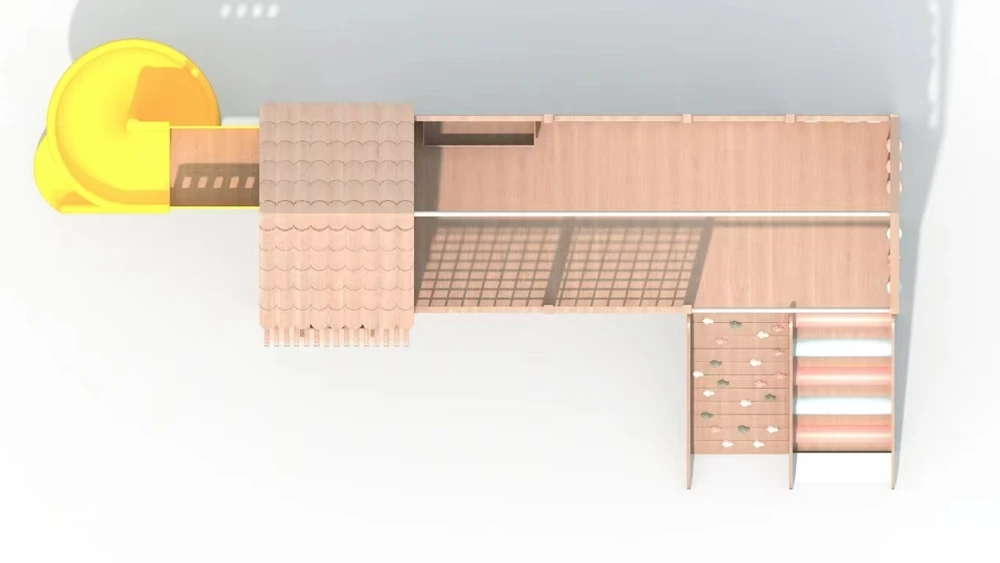 لوحة ملعب داخلية متعددة الطبقات من الدرجة Ry22 E0 عالية الجودة لخيار وقت اللعب منزلق قوي وآمن