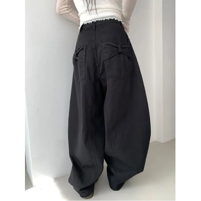 

Джинсы женские с высокой талией, свободного кроя, цветные, с эффектом потертости, на молнии, повседневные, в корейском стиле, универсальные, шикарные, новинка