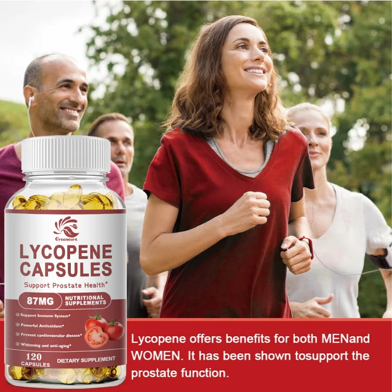 Lycopene capsule prostate health maintenance prostate inflammation from oxidative damage and maintains cell health