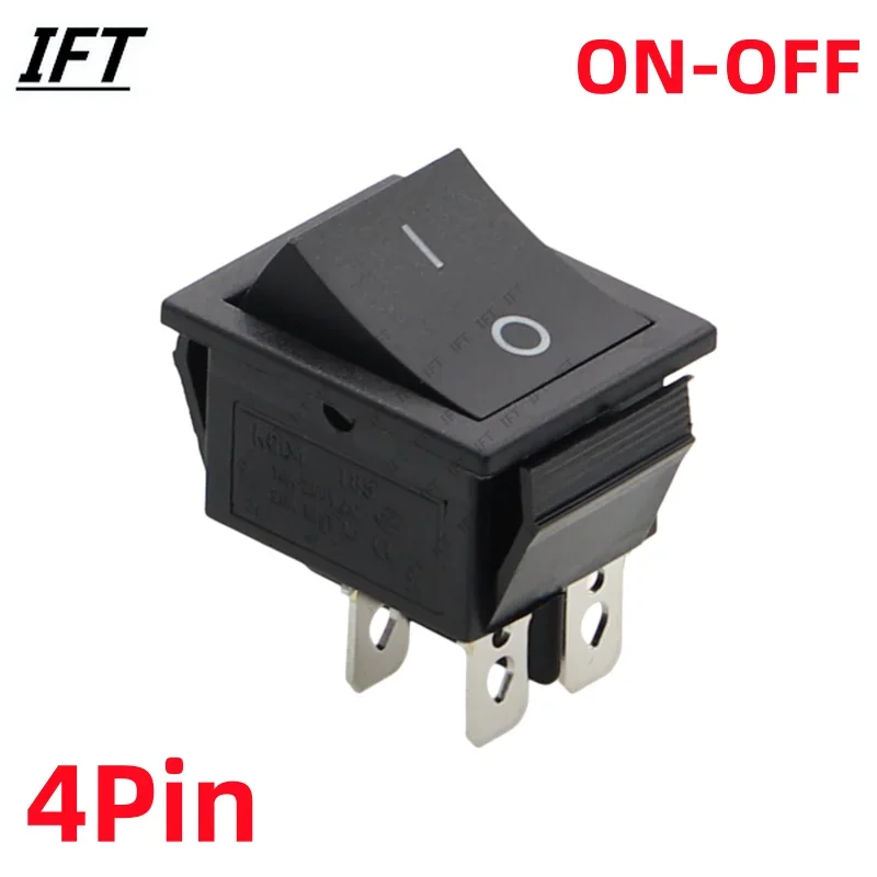 1 шт. KCD4 черный кулисный переключатель, выключатели питания ВКЛ-ВЫКЛ-ВКЛ, 2/3 положения, 4/6 контактов, стрелка, сброс/защелка, 16 А, 250 В переменного тока/20 А, 125 В переменного тока