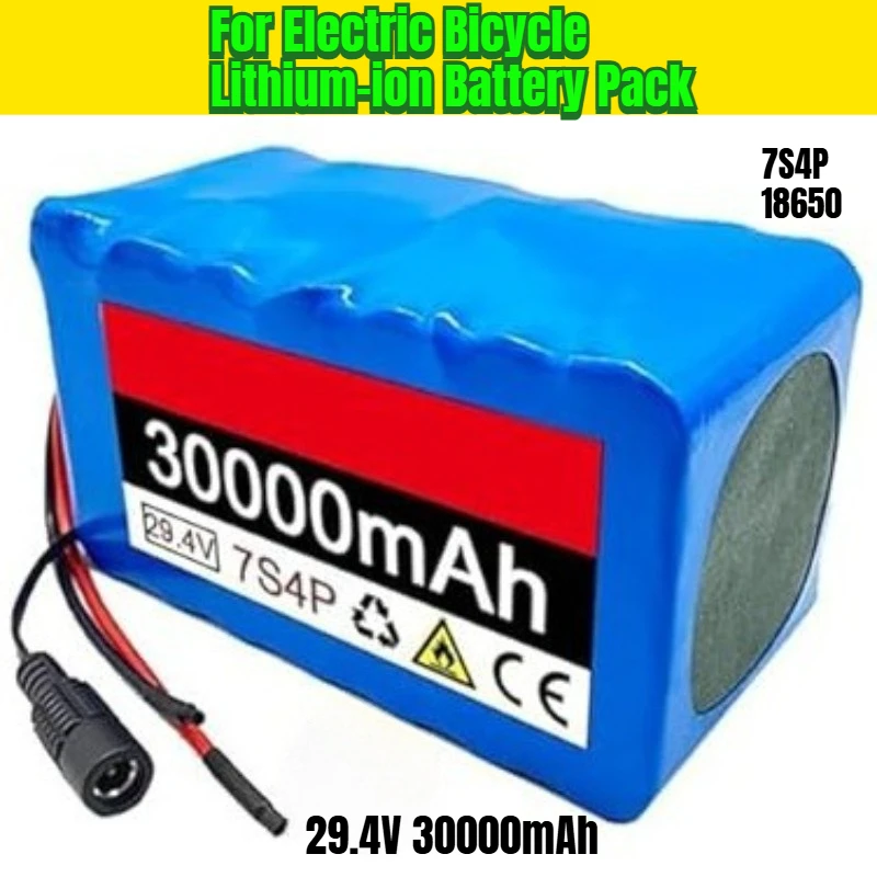 

7S4P 18650 29.4V 30000mAh for Electric Bicycle Lithium-ion Battery Pack