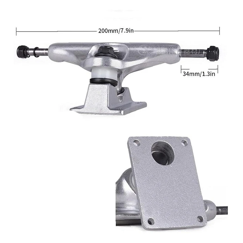 Camiones de Skateboard de 5,25 pulgadas, soporte para monopatín de carretera, reemplazo para la mayoría de monopatines