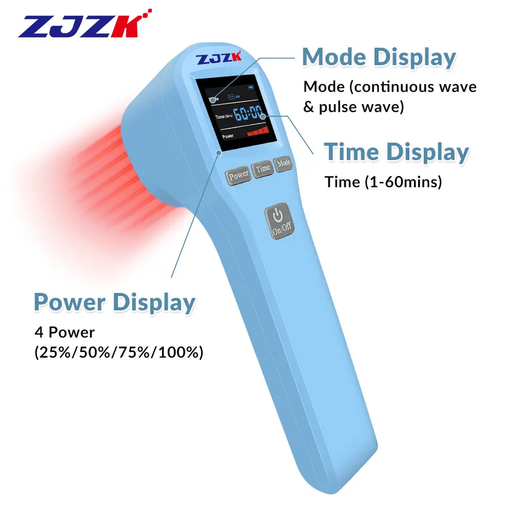 ZJZK physiotherapy rehabilitation equipment for relaxing treatment and knee osteoarthritis cold laser with 808nm 650nm 880mW