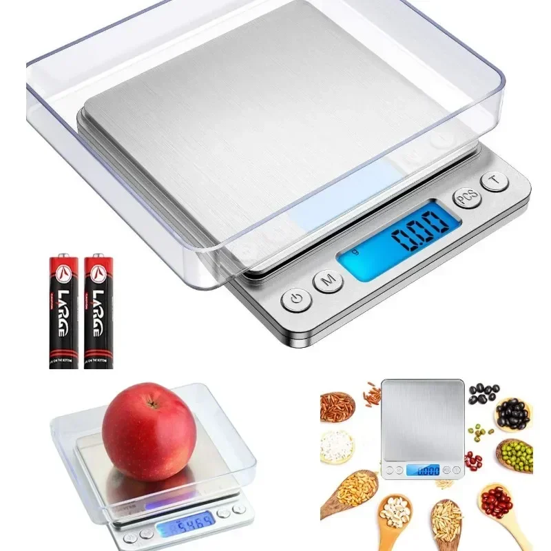 500g/0,01g Schmuck Tragbare Waage 3kg/0,1g Digital Display Skala Backen Elektronische Waage Persönliche Tisch waage Küche Lebensmittel Skala