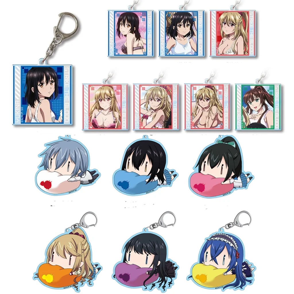 Anime Keychain Figure Doll Asagi Folia Sayaka Yukina Nagisa Kanon Natsuki Acrylic Keyring Bag Pendant for Gift