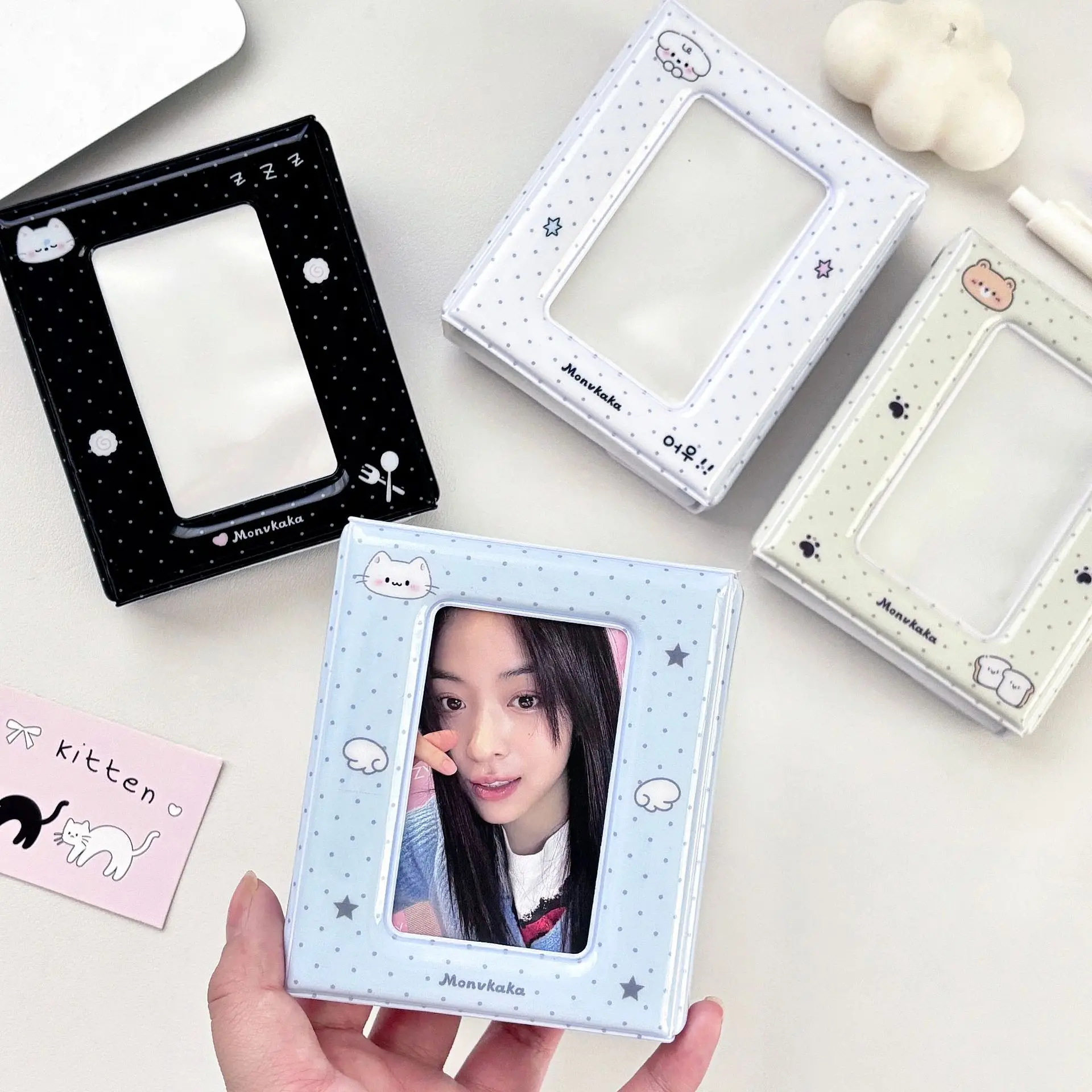 

40 Pockets Cartoon Star Idol Kpop Photo Card Holder Book Photo Album Protective Display Photocard Protective School Stationery