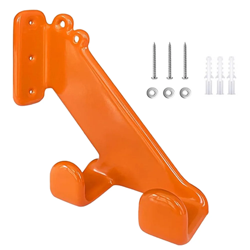 No Wobble Design Wall Mount Tidy Garage Organized Workspace Orange Garage Chainsaw Storage Solution Ryo-bi Sturdy Wall Bracket