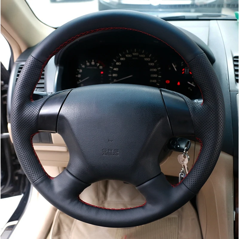 Car Steering Wheel Cover For Honda Accord 7 2003 2004 2005 2006 2007 Odyssey 2005 2006 2007 2008 2009 2010 Hand-stitched DIY