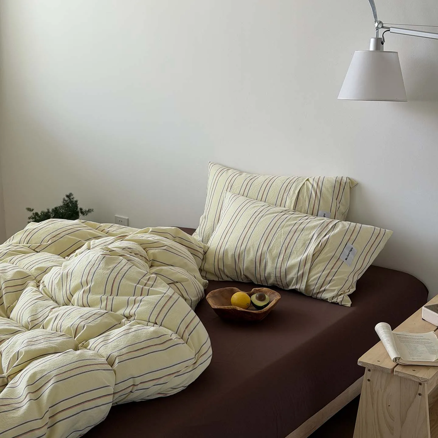 Simple Style Bedding Set Nordic Striped Duvet Cover Set 100% Cotton Flat Sheet Single Twin Size Double Bed Sheet Set For Bedroom