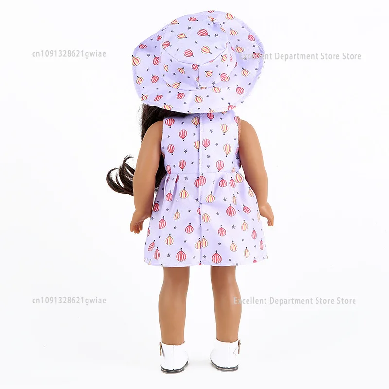 18-inch herboren pop babykleding set schattige pop bloemenjurk kleding geschikt voor meisjespop verkleedkinderen meisje verjaardagscadeau