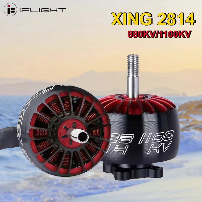 

IFlight XING X2814 NextGen FPV Motor (1100KV/880KV) - 5mm Shaft, 2-6S, Compatible with 9-10 Inch Frames