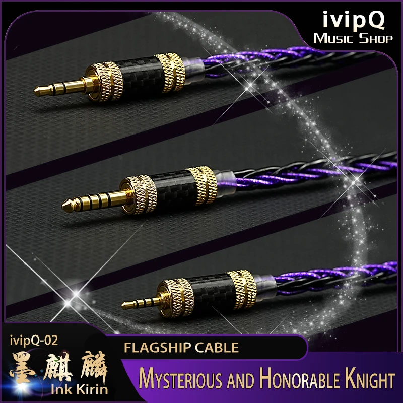 IvipQ-02 DIY Earphone HiFi unggulan kabel Upgrade IEM konduktor multi-elemen dengan MMCX/0.78mm 2Pin/N5005/I900 untuk AKG MK4 IEM
