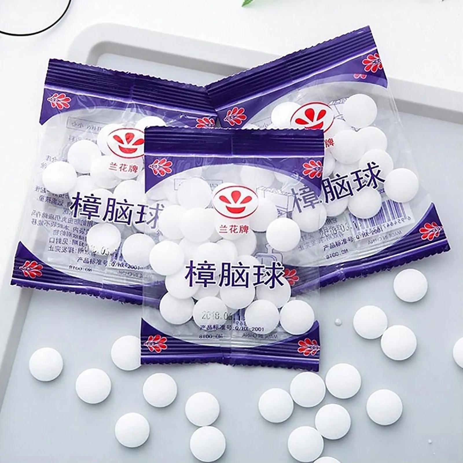 Bolas de traça 100-600 peças bolas de cânfora domésticas para guarda-roupa neve branca orquídea anti molde bolas anti odor bolas de traça para roupas